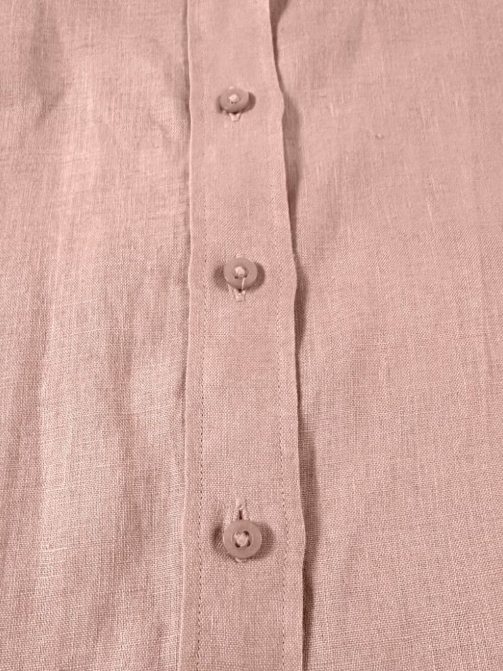 Ralph Lauren Pink Linen Shirt PS Petite Button Down Roll Tab Sleeve Office Siren - Picture 5 of 7